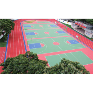 Eco-Friendly Synthetic 3: 1 Bahan Pelantar Sendiri yang Dilindungi Courts Sukan Permukaan Lantai Athletic Running Track