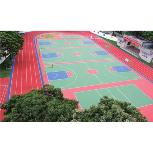 Eco-Friendly Synthetic 3: 1 Bahan Pelantar Sendiri yang Dilindungi Courts Sukan Permukaan Lantai Athletic Running Track