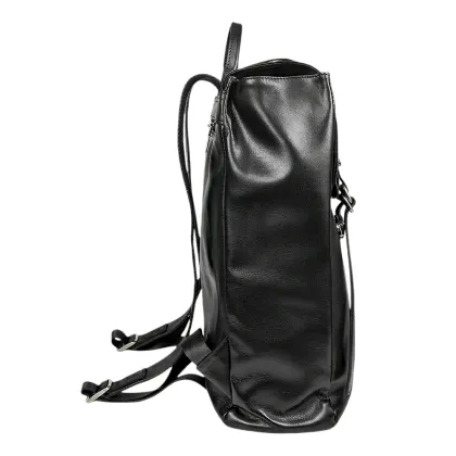 Casual Commuter Genuine Leather Flap Backpack