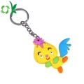 Personalized PVC Cartoon Animal Silicone Key Rings