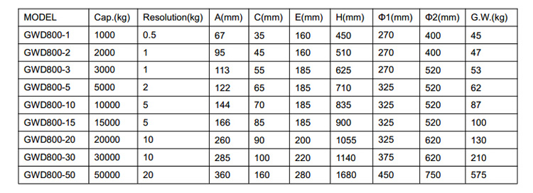 Échelle de pesage numérique de grue GWD800 Échelle de grue sans fil numérique de haute précision d'affichage à cristaux liquides 10 tonnes