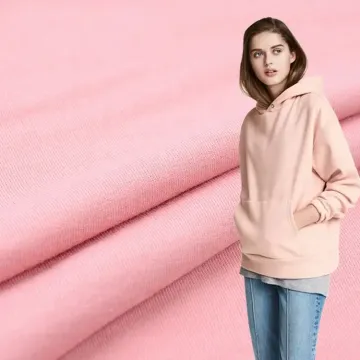 ผ้าแปรงเฟรนช์เทอร์รี่ CVC เนื้อแข็งสำหรับชุดกีฬา