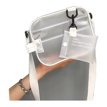 Lässige PVC transparent klare Frauen -Crossbody -Tasche mit Kartenhalter