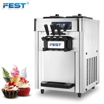 Professional 3 Flavor Automatic Soft Serve Ice Cream Machine