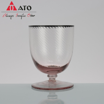 Tabletop unbreakable glass short cup stemmed wine glass