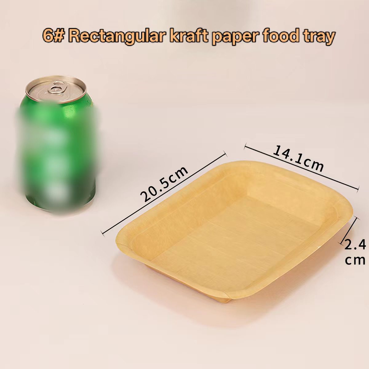 Rectangular Kraft Paper Food Tray Product View