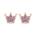 Telinga Stud Sparkle Halo Stud anting -anting