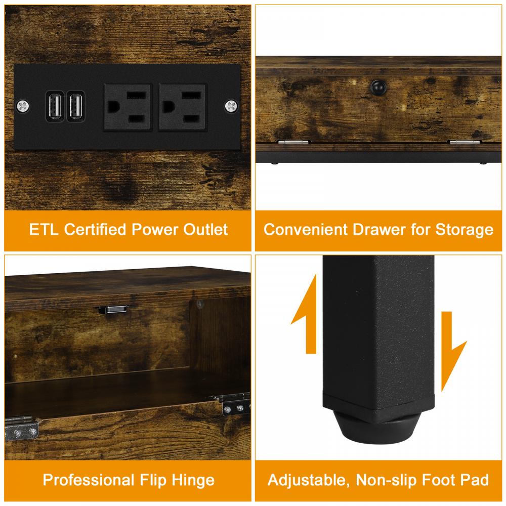 Multifunctional Table With Charging Ports