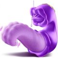 Rose Sex Toys Língua realista com vibradores de impulso