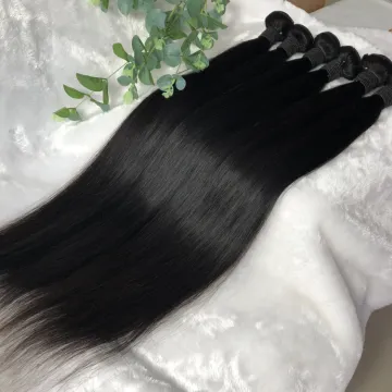 Wholesale Vendors Virgin Indian Straight Bundles With Closure Raw 100% Virgin Human hair Cuticle Aligned Hair Extension