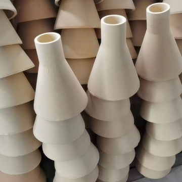 Round Brown Refractory Bottom Precision Casting Alumina Ceramic Pouring Cup