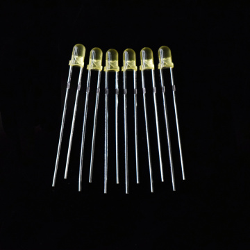 Super Bright 3mm Diffused Yellow LED 580nm 585nm