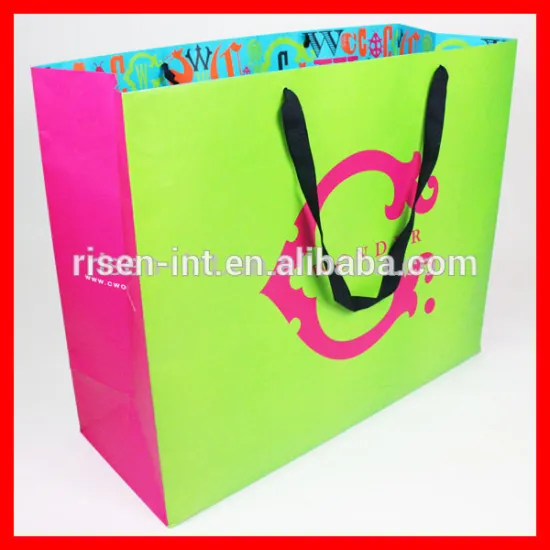 Fashionable embossed paper bags