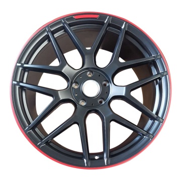 Matte Black Red Edge Aluminum Alloy 10x22 Inch 5-Lug Forged Wheel Rims