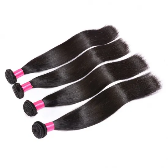 Top Quality Virgin Brazilian Cuticle Aligned Hair With Lace Frontal Closure 10A Raw Unprocessed Mink Straight Human Hair Bundles