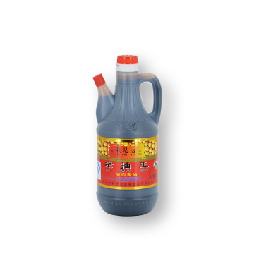 Botella de plástico de 800 ml de salsa de soja oscura