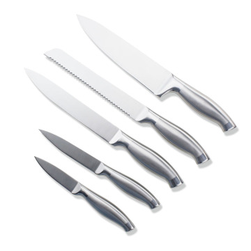 Conjunto de faca de cozinha de aço inoxidável de 5 peças