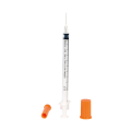 Stéringe d&#39;insuline médicale jetable stérile avec bonnet orange