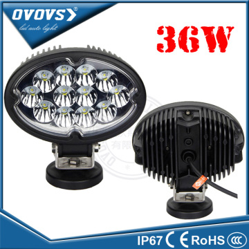OVOVS 12V 24V Black Silver Oval Truck Light 36W Led Work Lamp Oval For Tractor 4x4