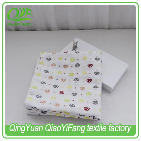 100% organic cotton yarn muslin swaddle blanket