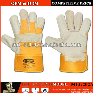 fashion genuine leather palm glove for industrial workers