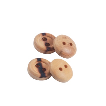 Charcoal Custom Natural Wooden Clothing Buttons - BN80118