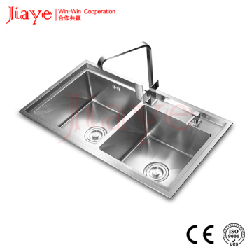 Customized top-mount handmade sink on size/304 stainless steel kitchen sink JY-7246L