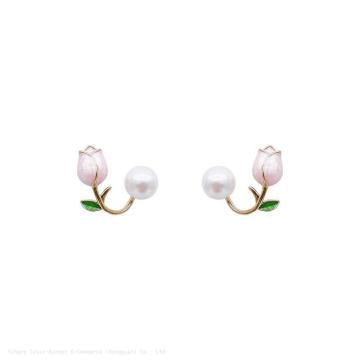 Jualan Panas S925 Anting -anting Tulip Perak - Anting -anting mutiara reka bentuk khusus untuk borong