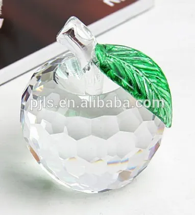 Glass Apple Crystal paperweight crystal home decoration