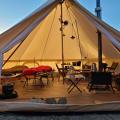 Canvas Family Bell Tents med 2 spishakor