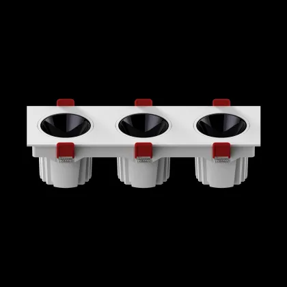 Adjustable LED Downlight Anti-Glare Double Three-Head Spotlight