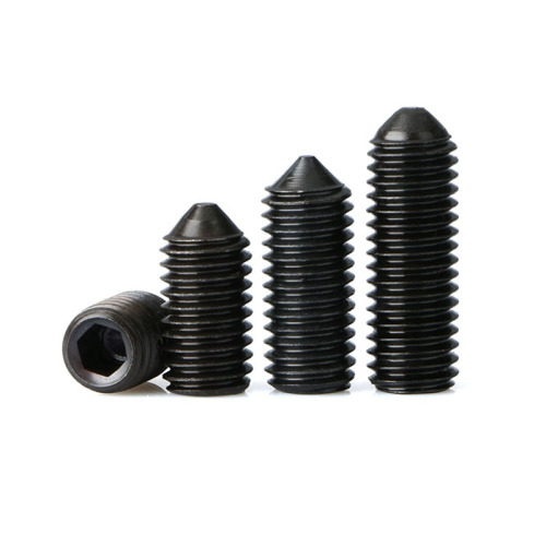 Hexagon socket set screws with cone point