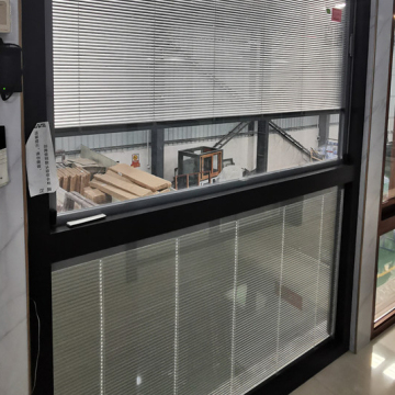 Penjualan Panas Magnetic Control Shutter Jalousie Glass Window Aluminium Blade Double Glazed