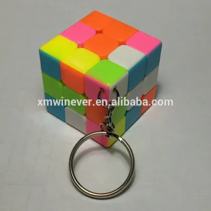 Stickerless cube keychain, magic cube keychain
