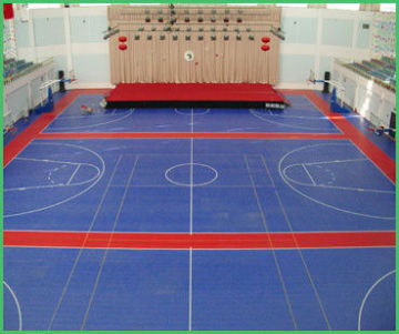 Suspended Interlock Plastic Floor, Sport Court Flooring For Futsal/ Tennis/ Basketball