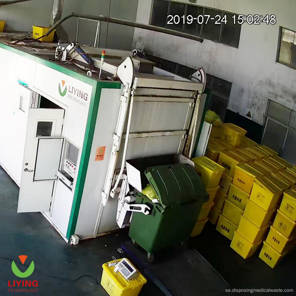 Utrustning för bortskaffande av avfallshantering av biohazard