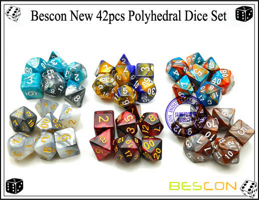 Bescon New 42pcs Polyhedral Dice Set-1