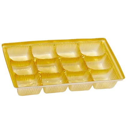 Golden PP Food Tray for Cakes/Cookies/Chocolate
