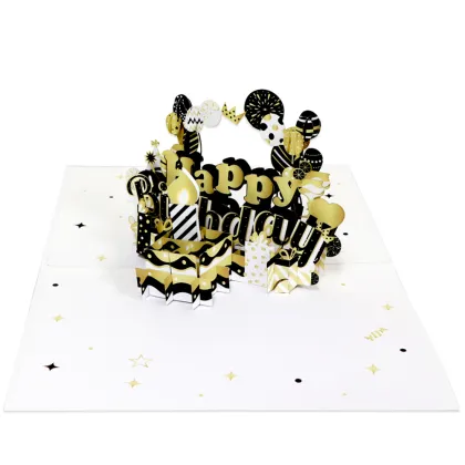 Interactive Blow Candle Sound Birthday Pop Up Card