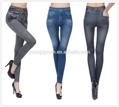 RM86 TV show models real pockets like jeans Denim leggings seamless leggings                        
                                                Quality Choice
