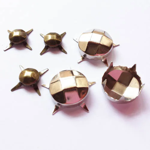 Antique Brass Studs with Faceted for Leather