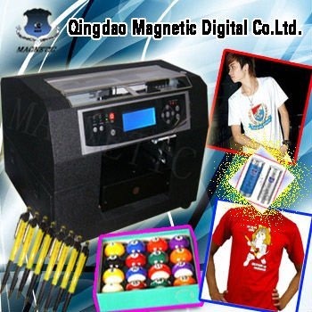 the table and smallest t-shirt printer