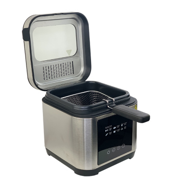 Deep Electric Fryer for Cooking Chicken, Meat, Fish, Potato Chips, and More - 2.5L Capacity with Visible Window
