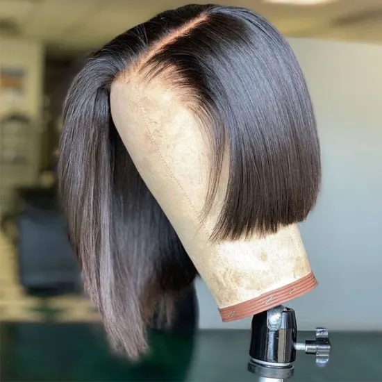 Density Bob Wig 13x6 Lace Front Human Hair Wigs Frontal Wigs for Black Pre Plucked Short Straight Women Free Shipping 180 Swiss