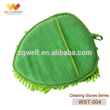 Car Washing Cleaner Wash Double Side Microfiber Mitt Glove Heart Shape