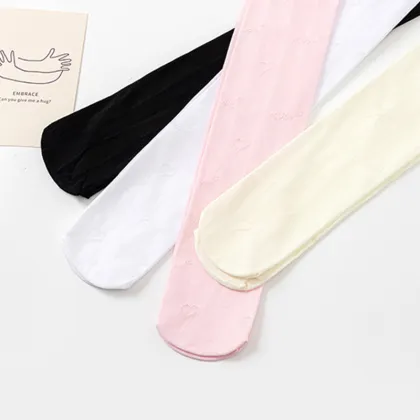 Summer girls stepping on pantyhose