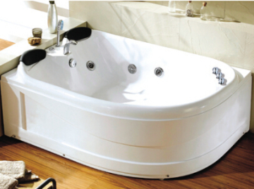 CE Two Persons Corner Rectangle Jacuzzi Bathtub