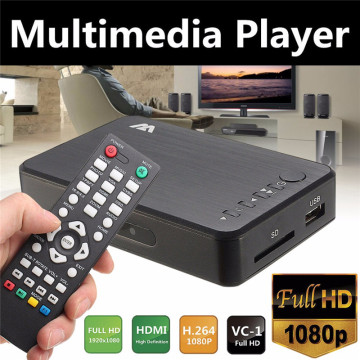 Mini 1080P HDMI Multimedia Player Kits Professional HDD USB2.0 External Multimedia Player With 3 Outputs HDMI/VGA/AV Mayitr