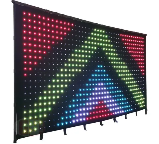 High Brightness RGB Full Color Changeable LED Vision Video Curtain with Remote