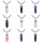 Natural Stone Bullet Shape Pendant Necklaces Chains Hexagonal Prism Chakra Reiki Crystal Jewelry for women men